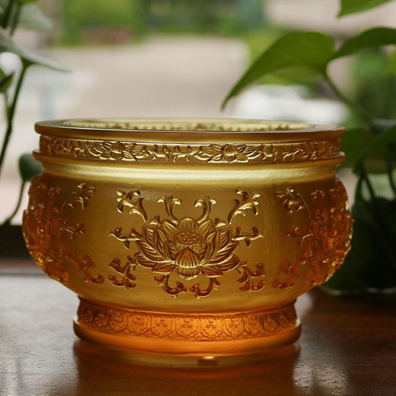 bát hương màu vàng 