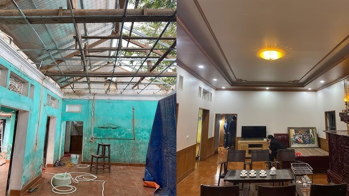 cải tạo nhà tấm nhựa ốp tường 