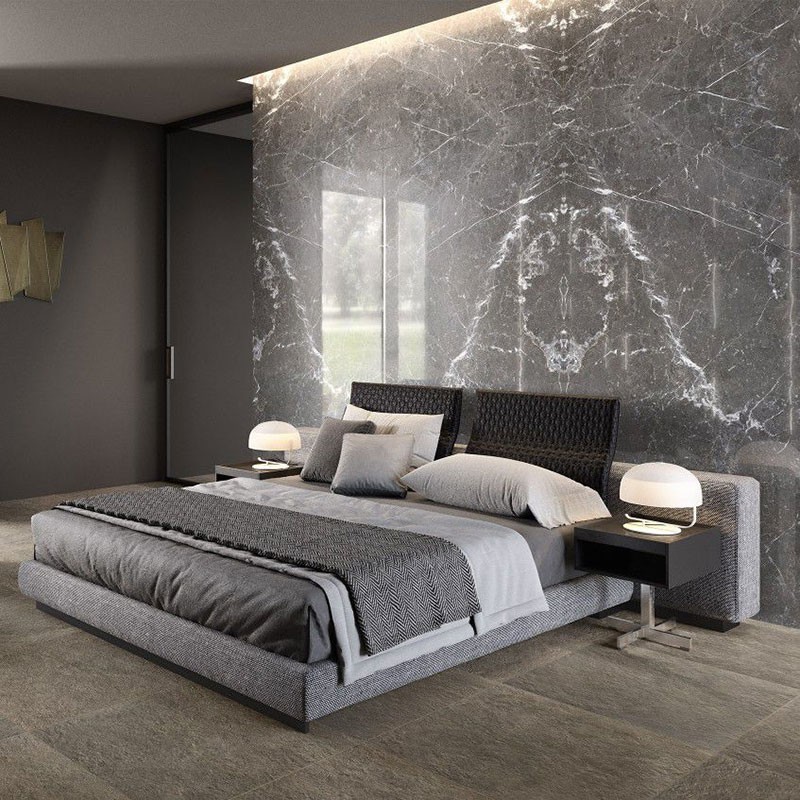 phòng ngủ ốp nhựa giả đá 