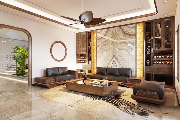 phòng khách ốp nhựa nano 