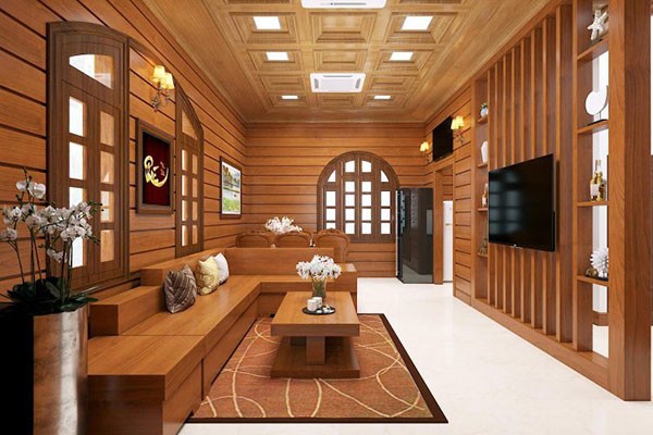 Mau Tran Nhua Gia Go Phong Khach