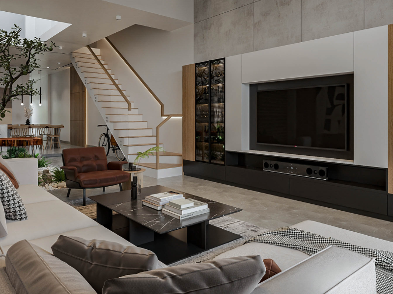 phòng khách nhà ống 