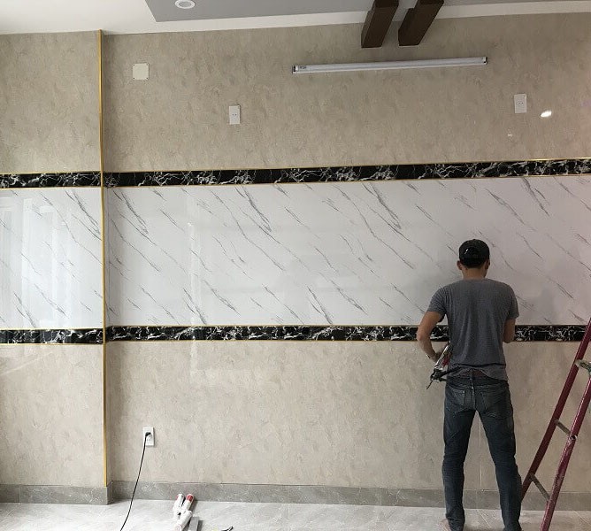 Thi công tấm nhựa ốp tường
