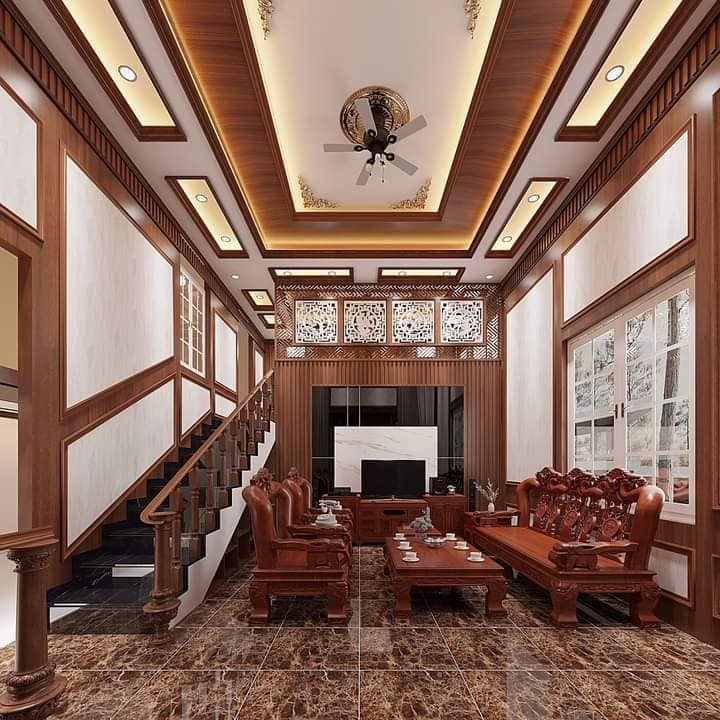 trần nhựa phòng khách 