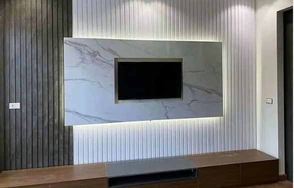 phòng khách ốp nhựa nano 