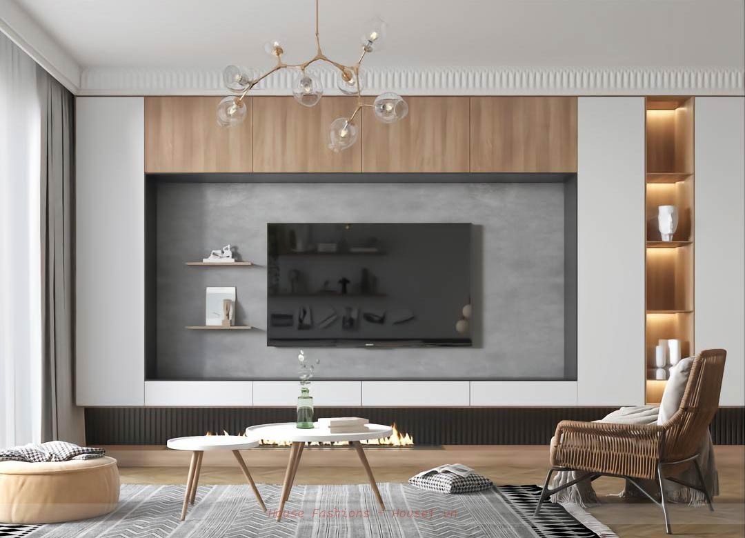 vách tivi phòng khách 