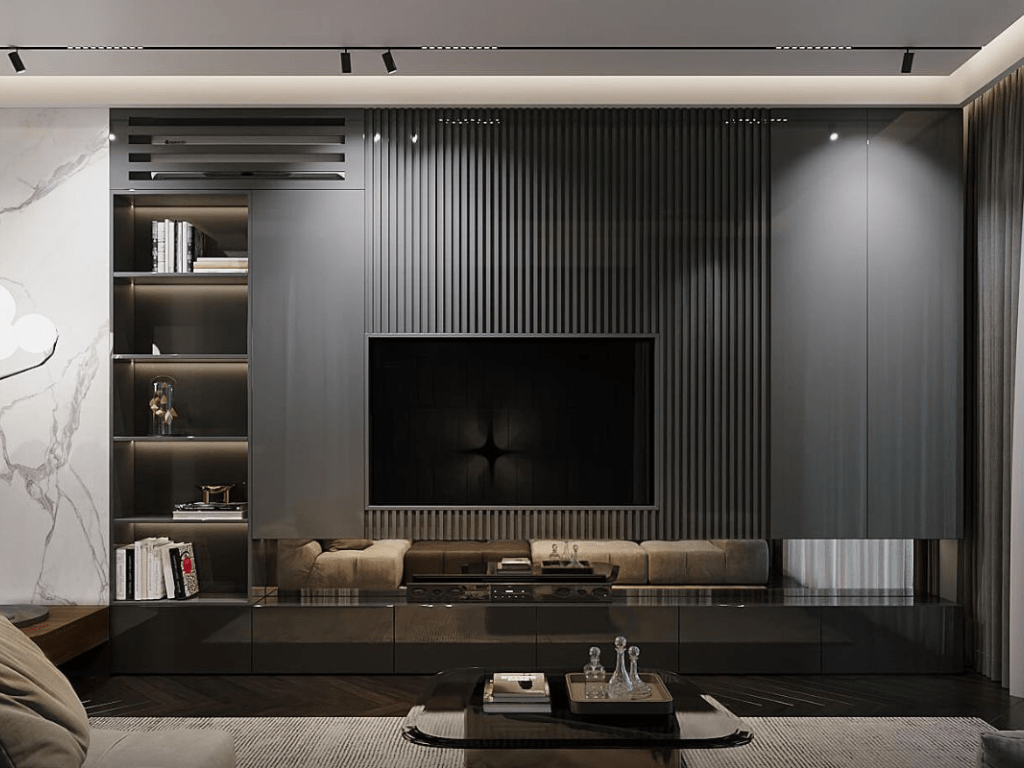 vách tivi phòng khách 