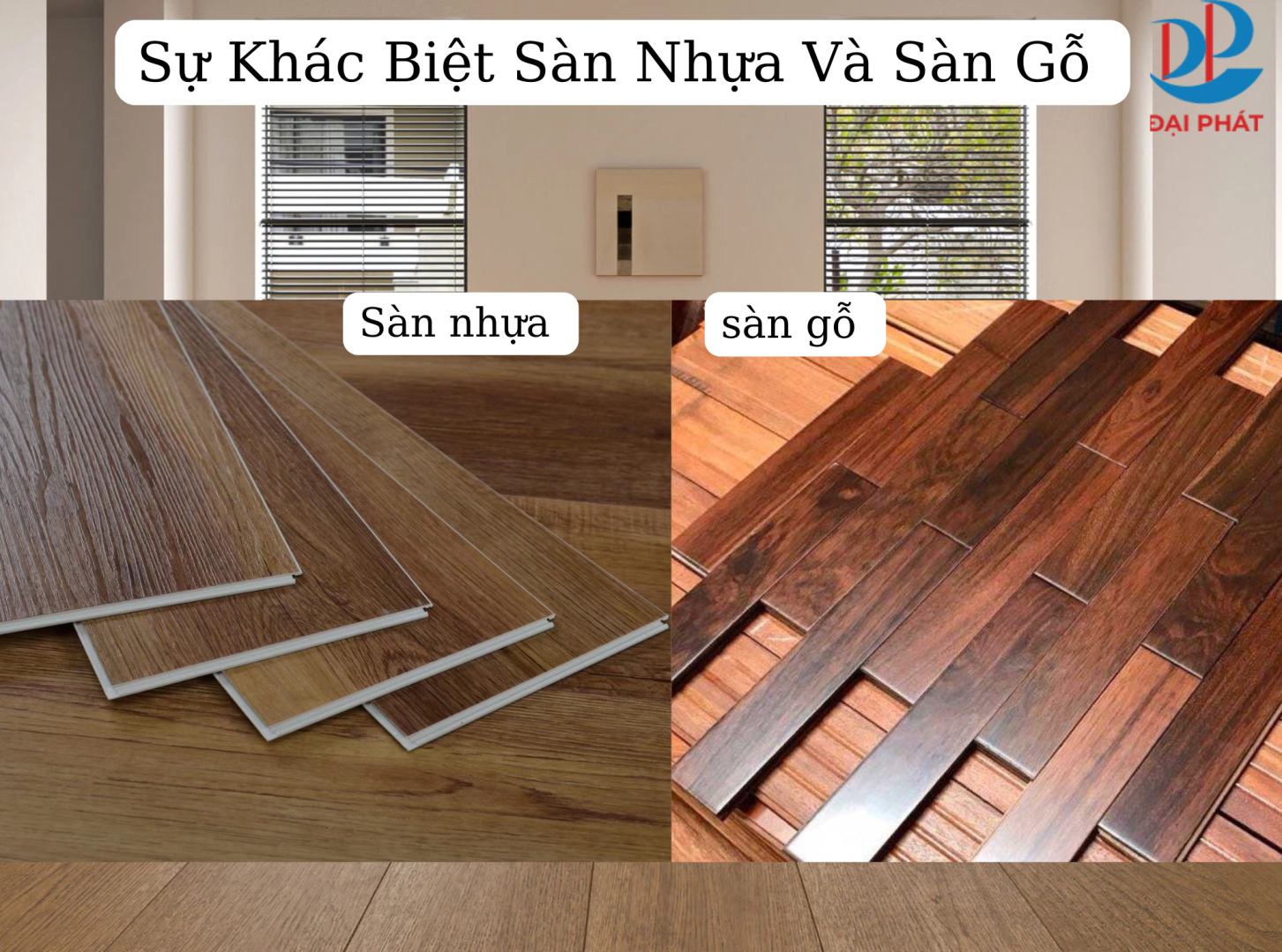 so sánh sàn nhựa và sàn gỗ 