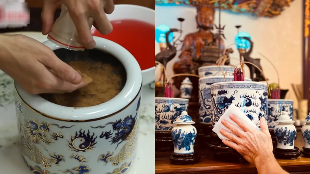 thay bát hương mới 