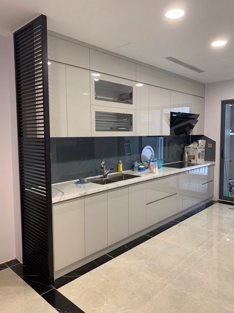 tủ bếp nhựa cánh acrylic 