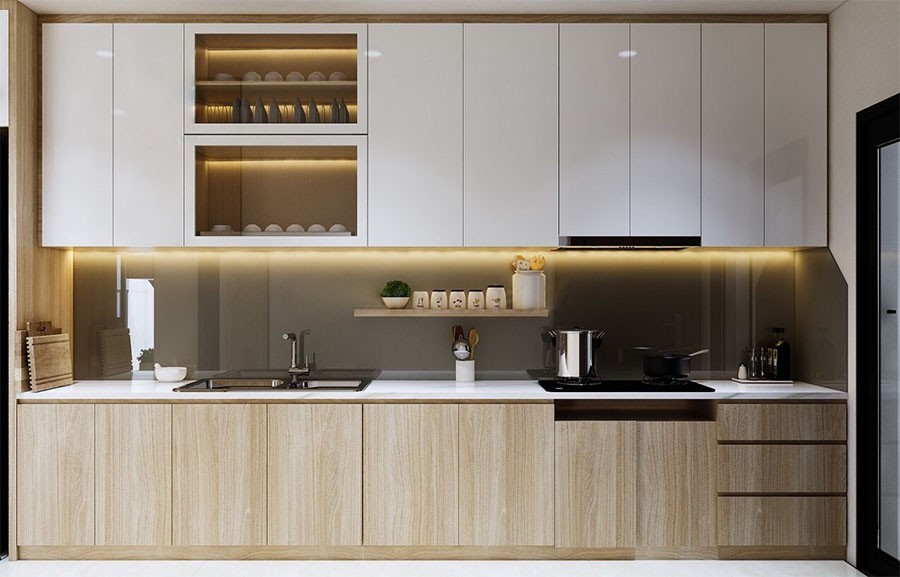 mẫu tủ bếp nhựa cao cấp 