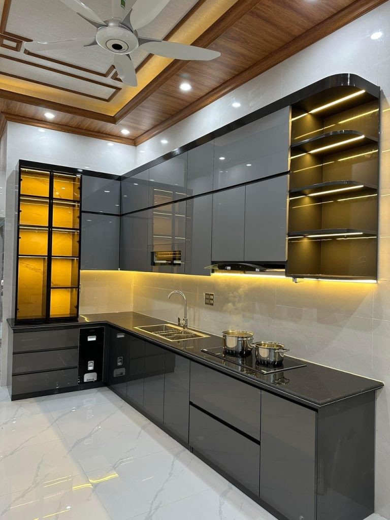 tủ bếp nhựa acrylic 