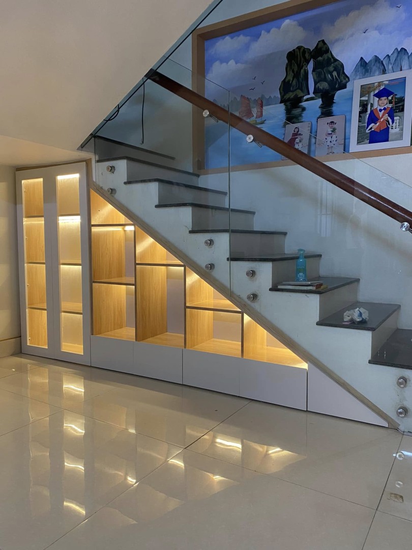 Tủ nhựa gầm cầu thang, tủ nhựa , tủ nhựa giả gỗ nhựa pvc acrylic 