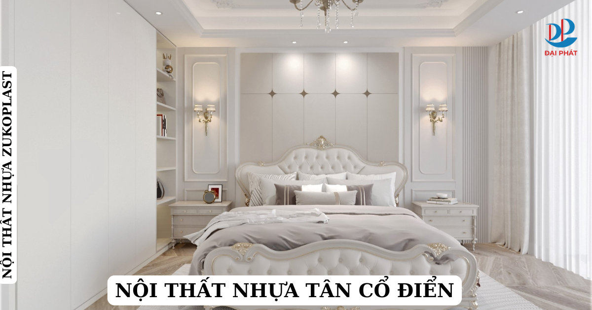 phòng ngủ nội thất nhựa tân cổ điển