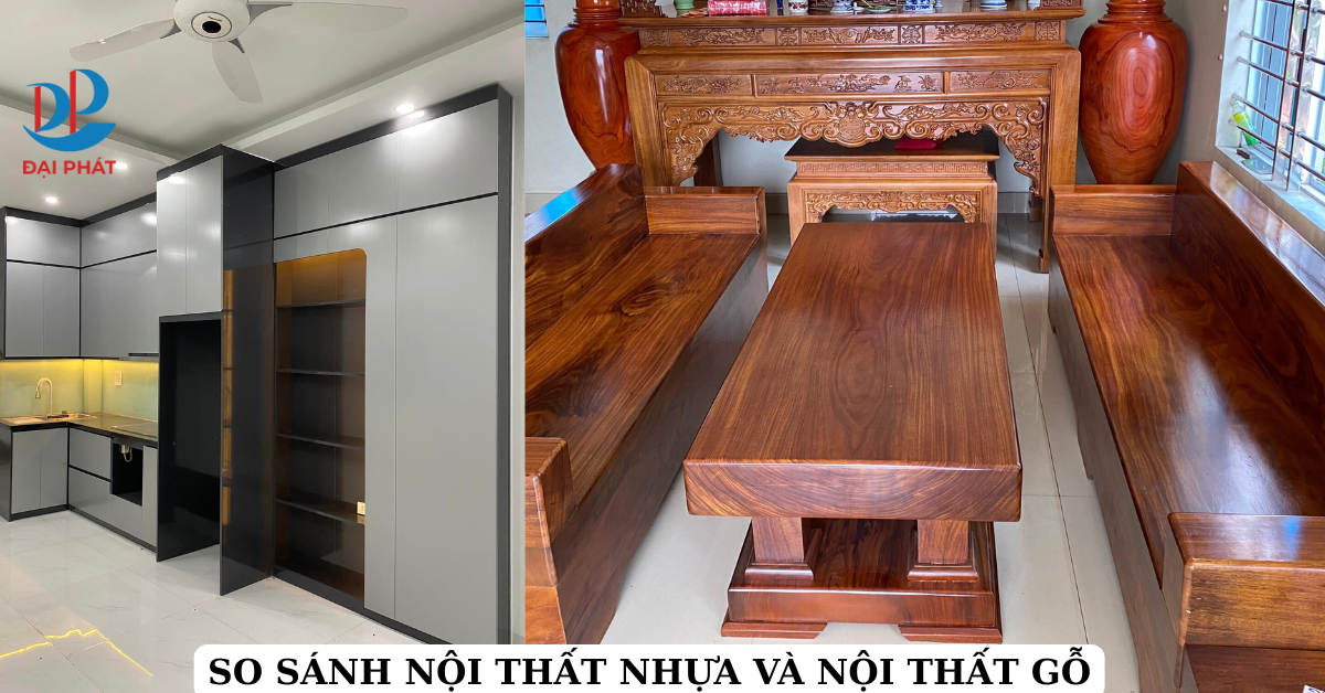 so sánh nội thất nhựa và nội thất gỗ 