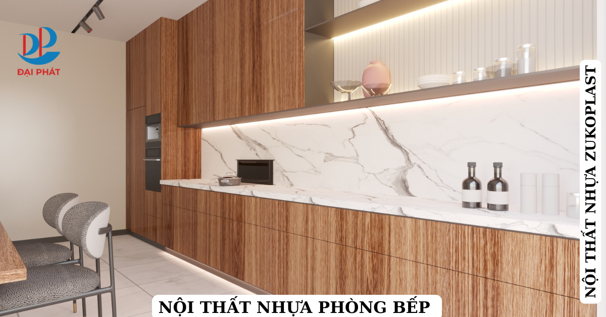 nội thất nhựa phòng bếp với tấm tủ zukoplast 