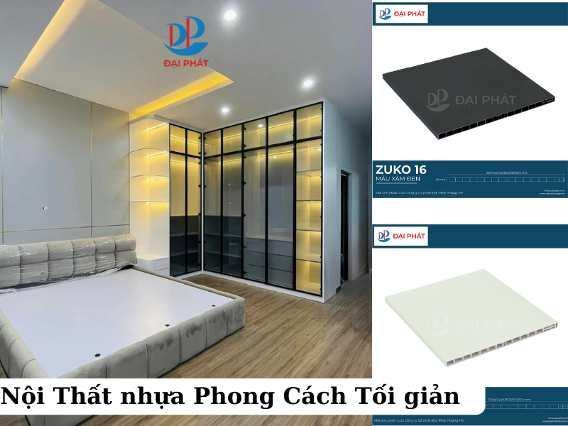 nội thất nhựa phong cách tối giản 