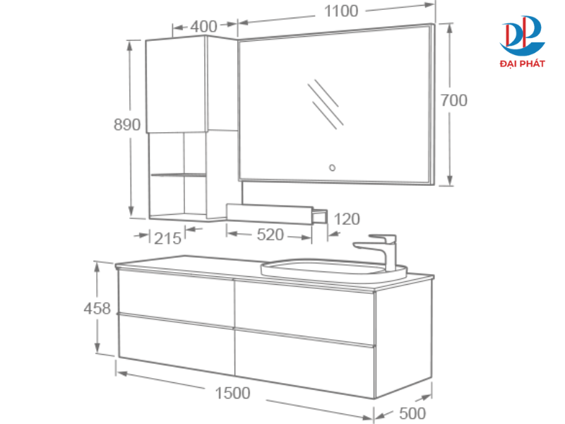 Kích Thước Lavabo Tiêu Chuẩn Phù Hợp Cho Phòng Tắm