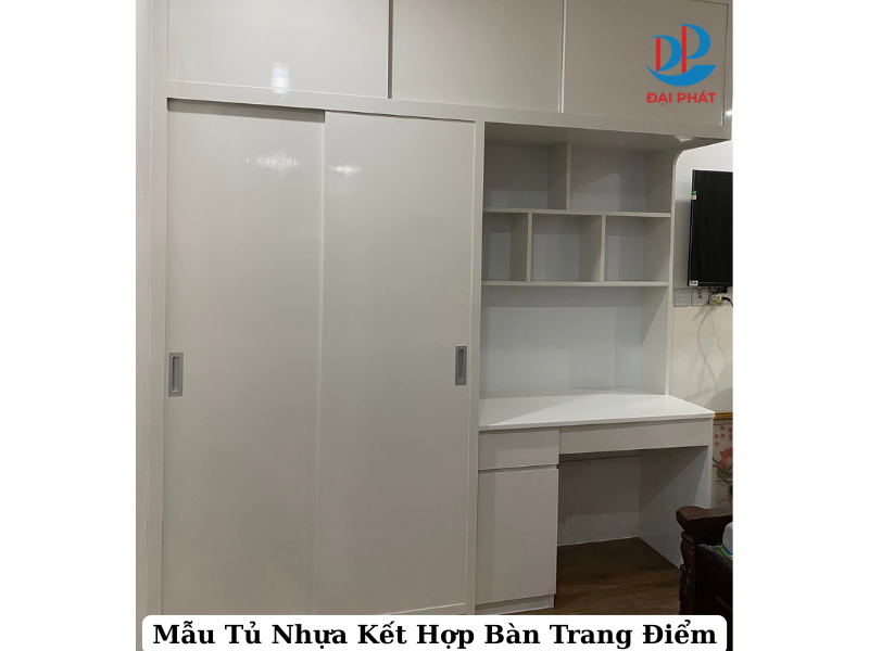 Mẫu Tủ Nhựa Kết Hợp Bàn Trang Điểm