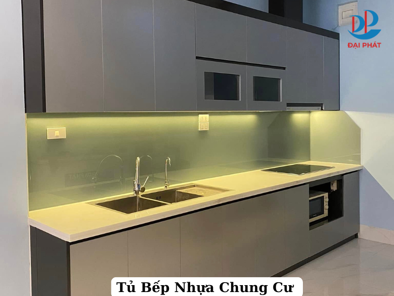 tủ bếp nhựa chung cư mini căn hộ 