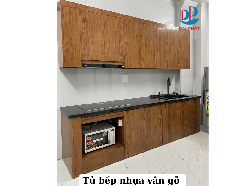  MẪU TỦ BẾP NHỰA VÂN GỖ ĐẸP