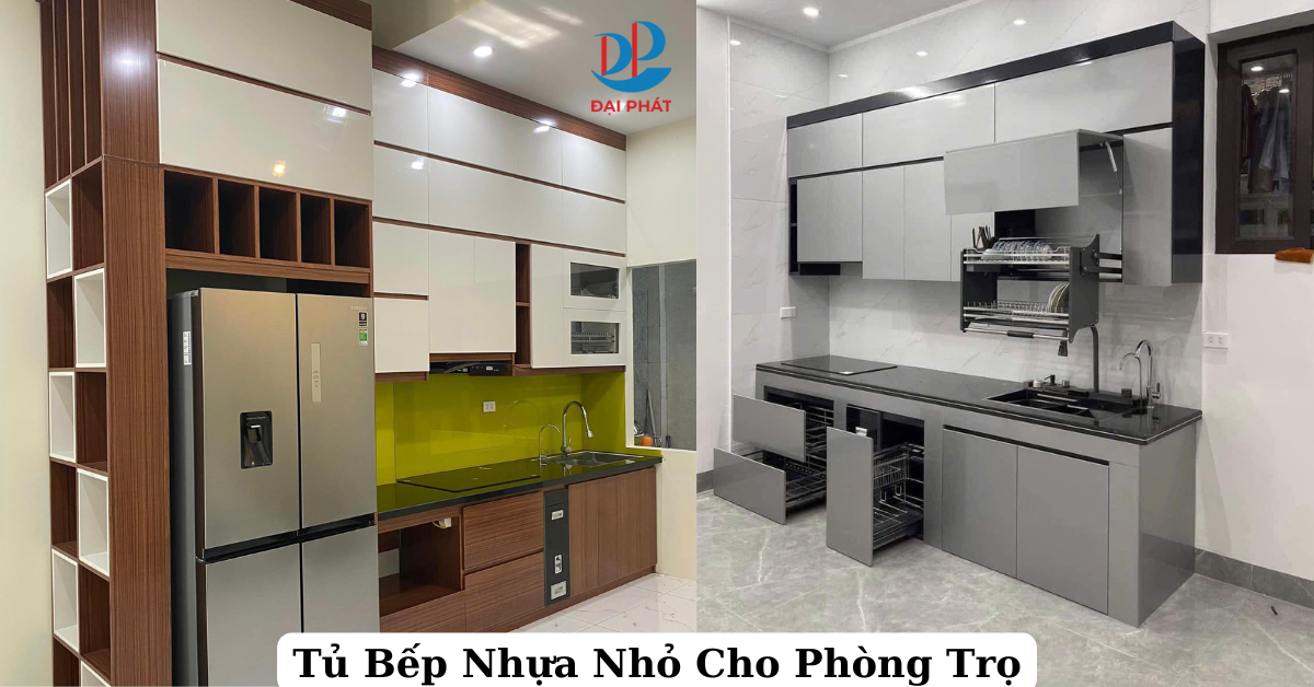 Mẫu Tủ Bếp Nhựa Nhỏ Cho Phòng Trọ 