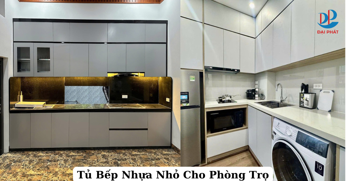 Mẫu Tủ Bếp Nhựa Nhỏ Cho Phòng Trọ 