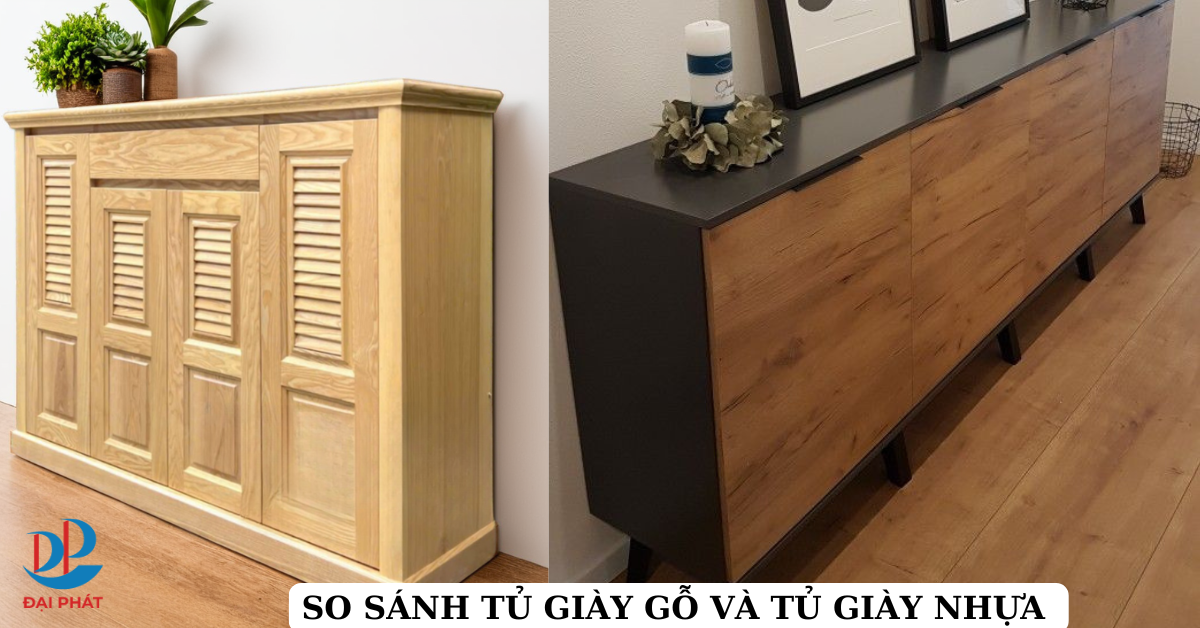 SO SÁNH TỦ GIÀY GỖ VÀ TỦ GIÀY NHỰA - LỰA CHỌN NÀO TỐI ƯU 2025 