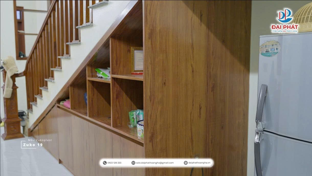 Mẫu Tủ Gầm Cầu Thang Bằng Nhựa ZukoPlast – Đa Công Năng, Chống Ẩm, Đẹp Sang 2025 