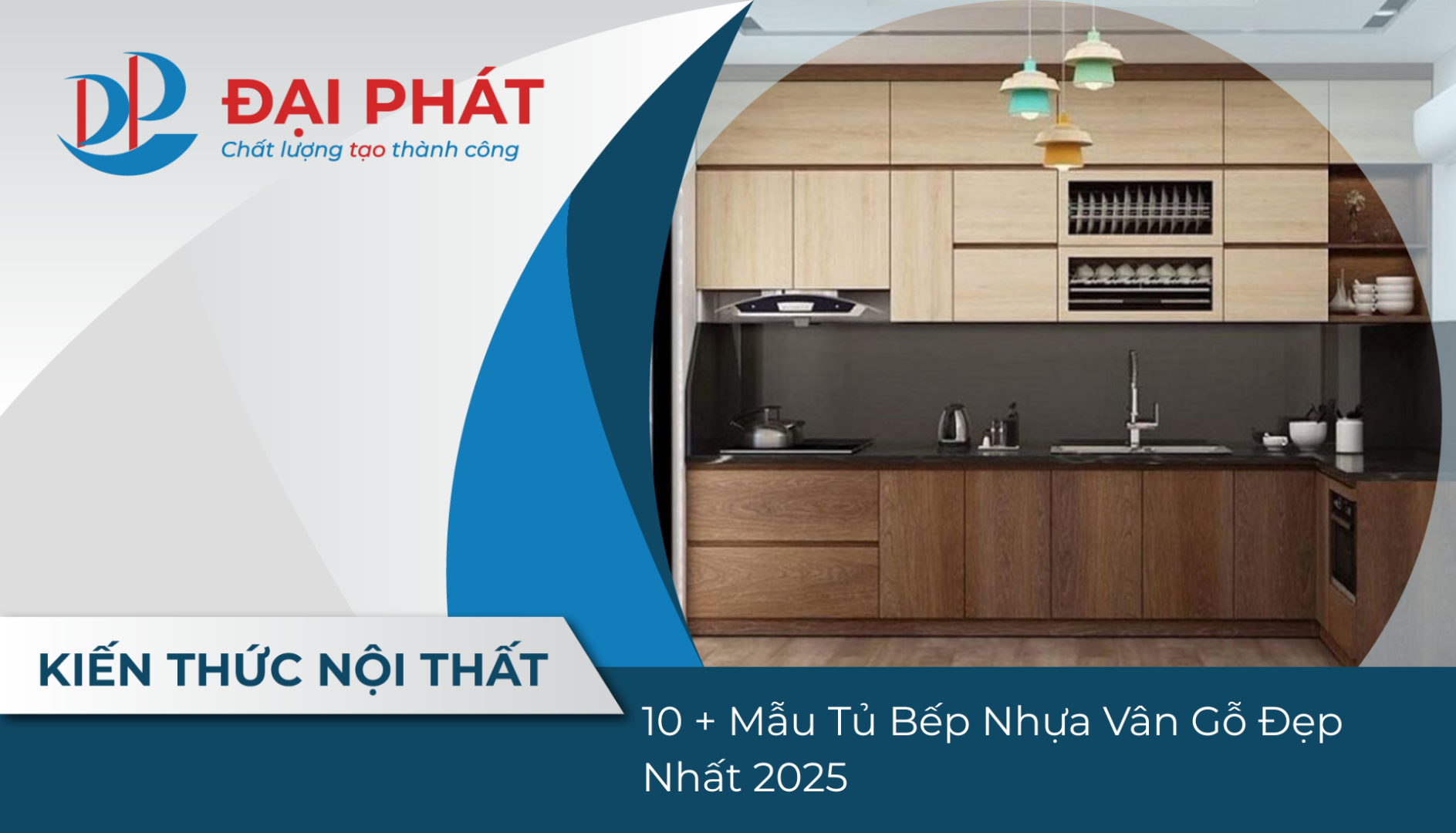 10 + Mẫu Tủ Bếp Nhựa Vân Gỗ Đẹp Nhất 2025