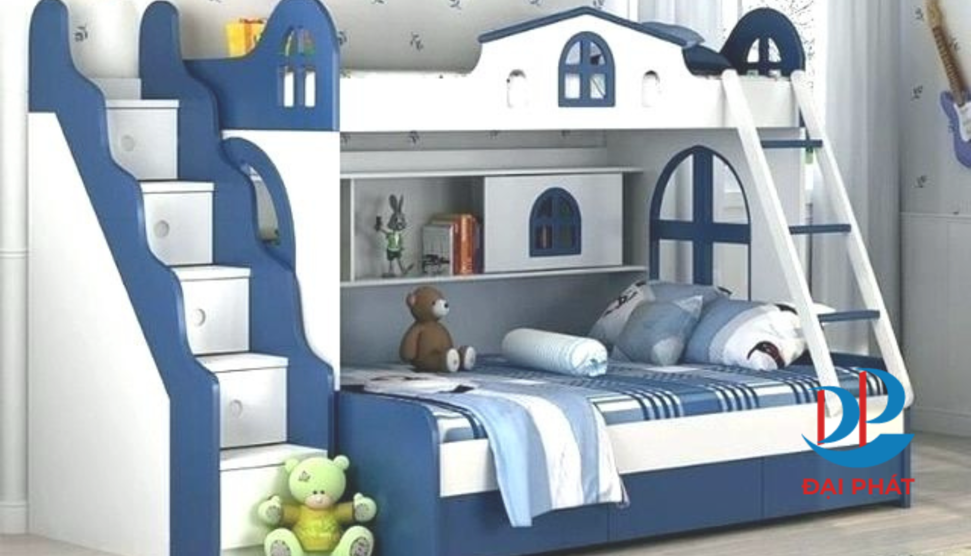 Giường Nhựa Trẻ Em Cao Cấp 2 Tầng – An Toàn, Chắc Chắn, Thiết Kế Đa Năng