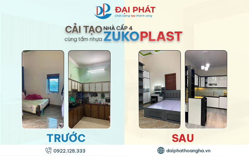 CẢI TẠO NHÀ CẤP 4 VỚI NHỰA NỘI THẤT ZUKOPLAST 2025