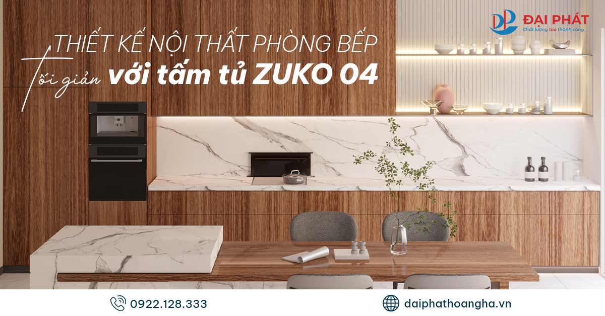 Thiết Kế Nội Thất Phòng Bếp Tối Giản Với Tấm Tủ Zukoplast 04