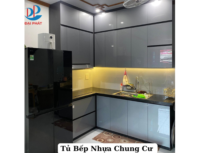 Mẫu Tủ Bếp Nhựa Cho Căn Hộ – Chung Cư Mini Hiện Đại 2025