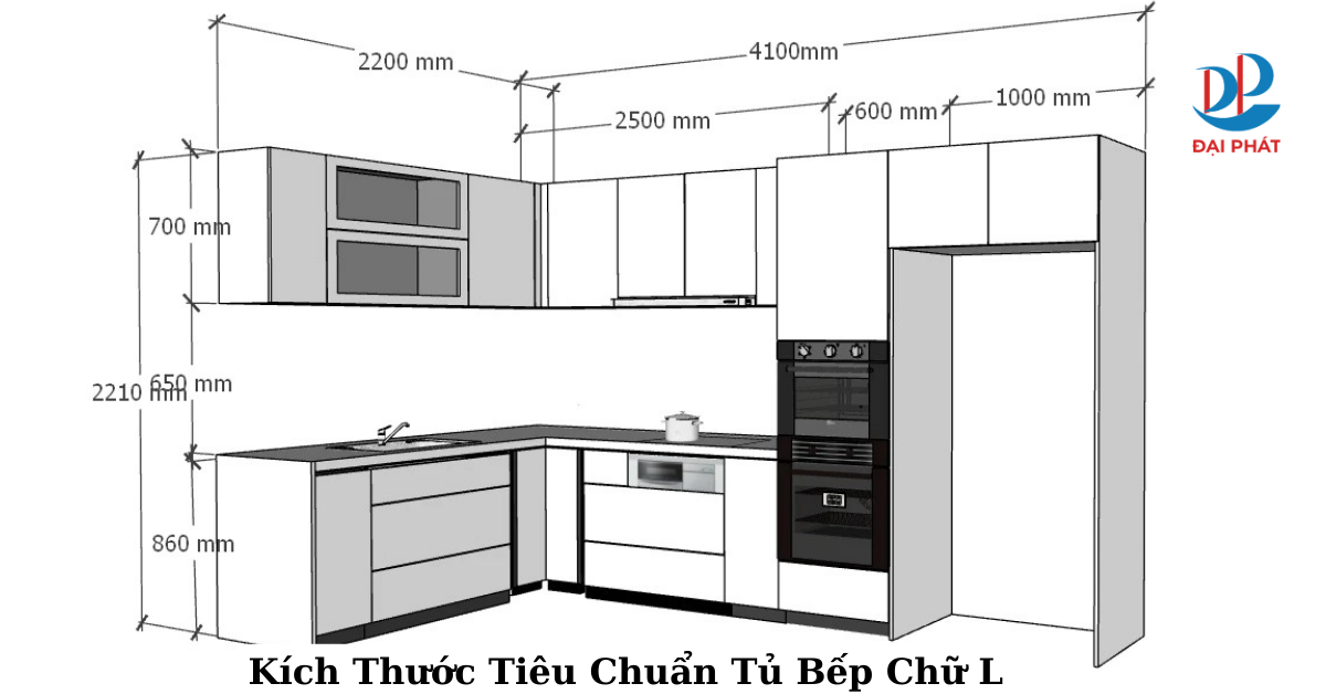 Kích Thước Tiêu Chuẩn Tủ Bếp Chữ L 2025