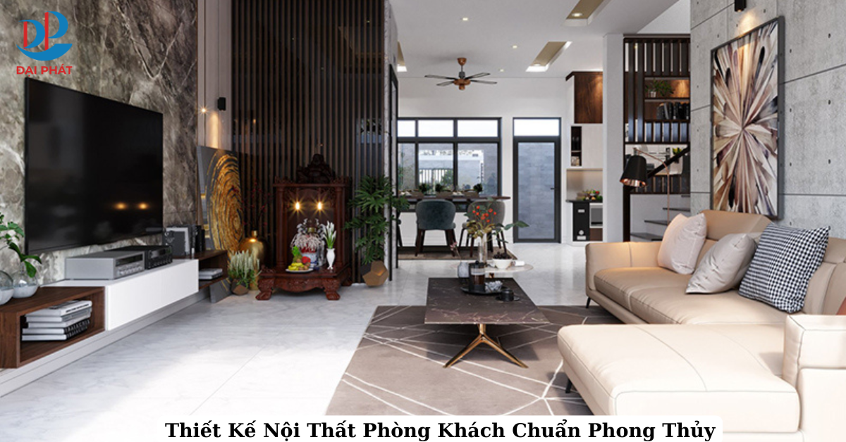 Thiết Kế Nội Thất Phòng Khách Chuẩn Phong Thủy 2025