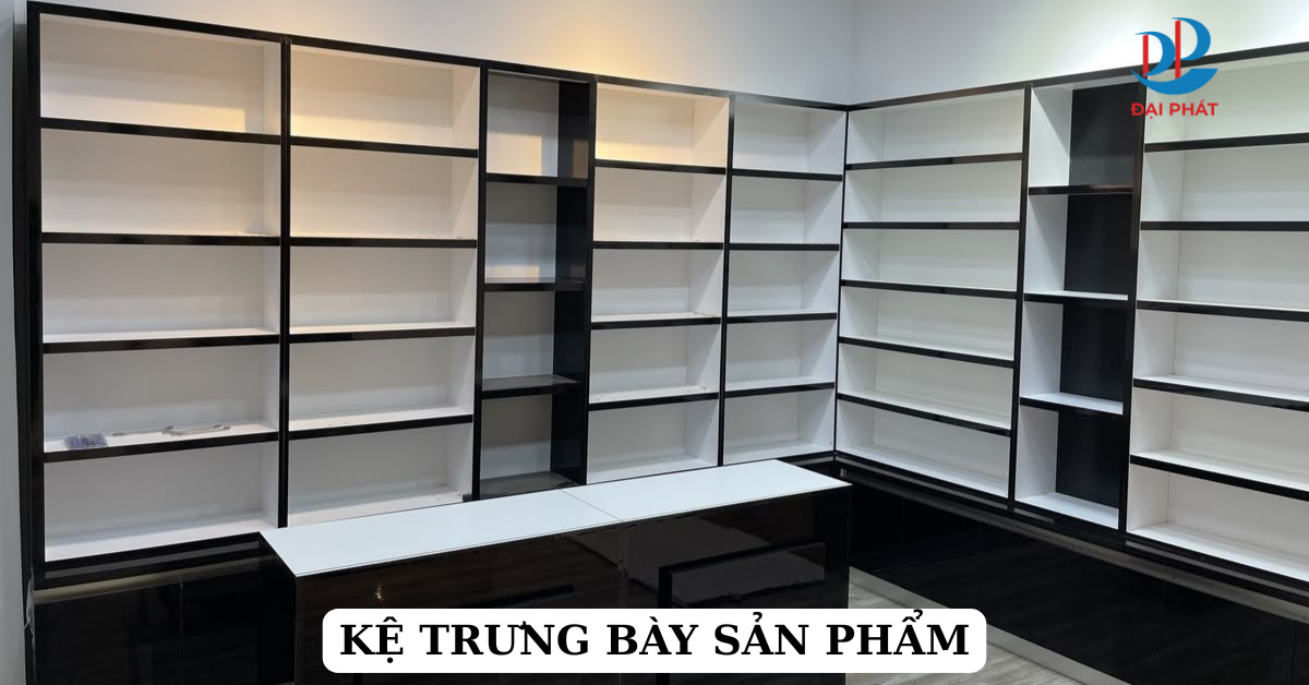KỆ TRƯNG BÀY SẢN PHẨM – GIẢI PHÁP TẠO ẤN TƯỢNG VÀ TỐI ƯU 2025