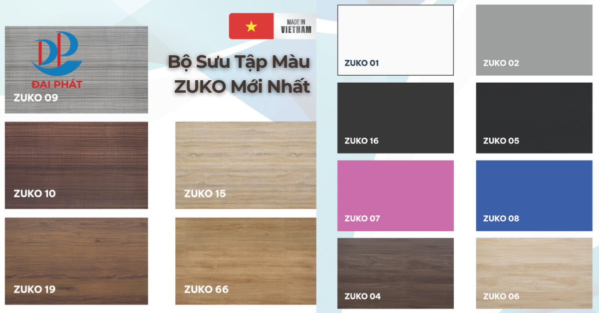 Bộ Sưu Tập Màu ZUKO Mới Nhất – Tái Định Nghĩa Không Gian Nội Thất Hiện Đại 2025