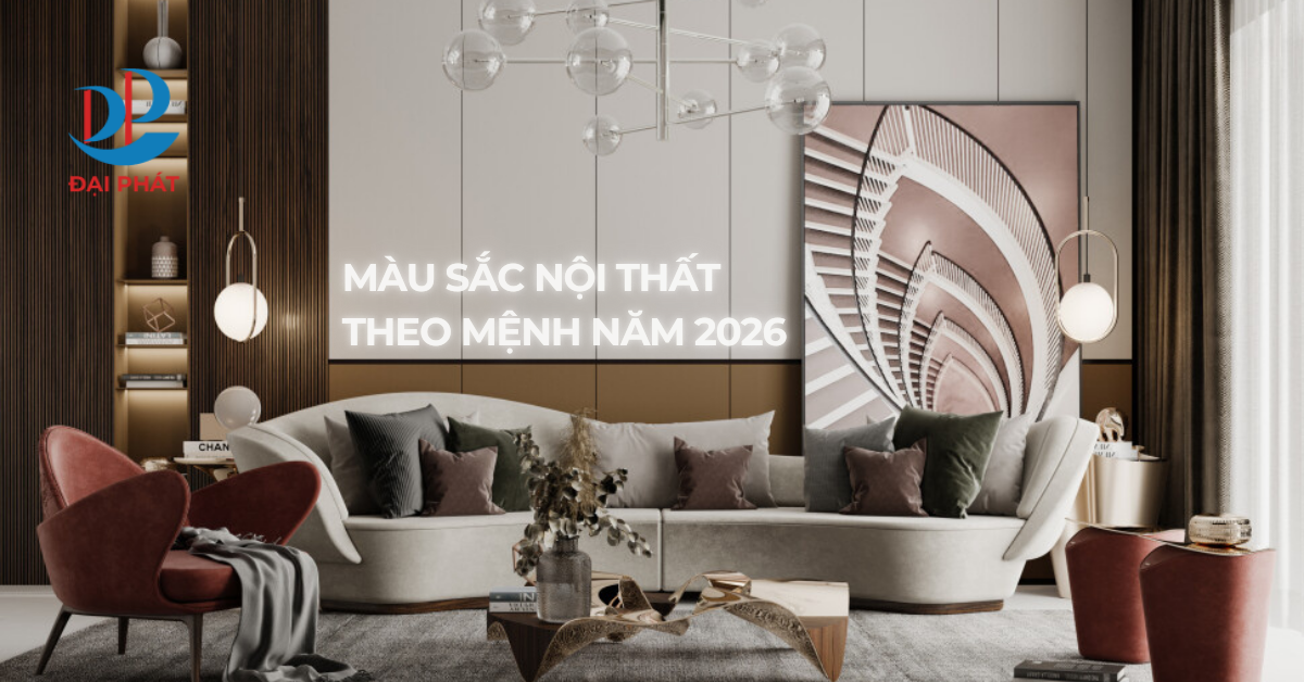 MÀU SẮC NỘI THẤT THEO MỆNH NĂM 2026 – BÍ QUYẾT PHONG THỦY NGŨ HÀNH