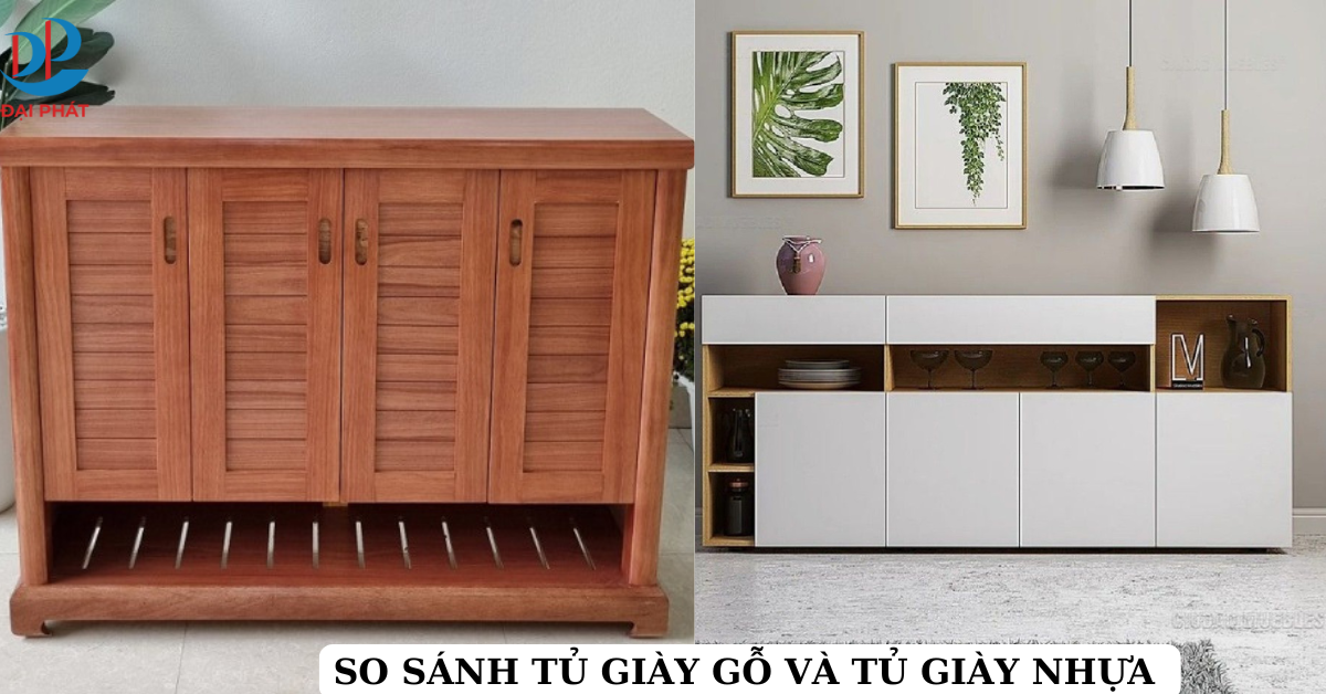 SO SÁNH TỦ GIÀY GỖ VÀ TỦ GIÀY NHỰA  – LỰA CHỌN NÀO TỐI ƯU 2025
