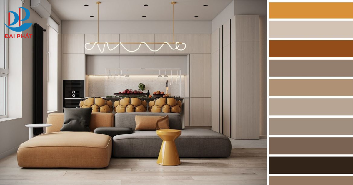 NGUYÊN TẮC PHỐI MÀU TRONG THIẾT KẾ NỘI THẤT TẠO KHÔNG GIAN HÀI HÒA 2025