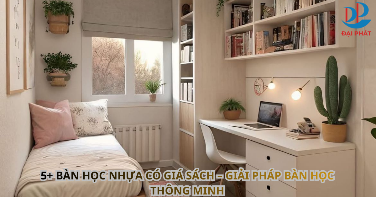 5+ BÀN HỌC NHỰA CÓ GIÁ SÁCH – GIẢI PHÁP BÀN HỌC THÔNG MINH