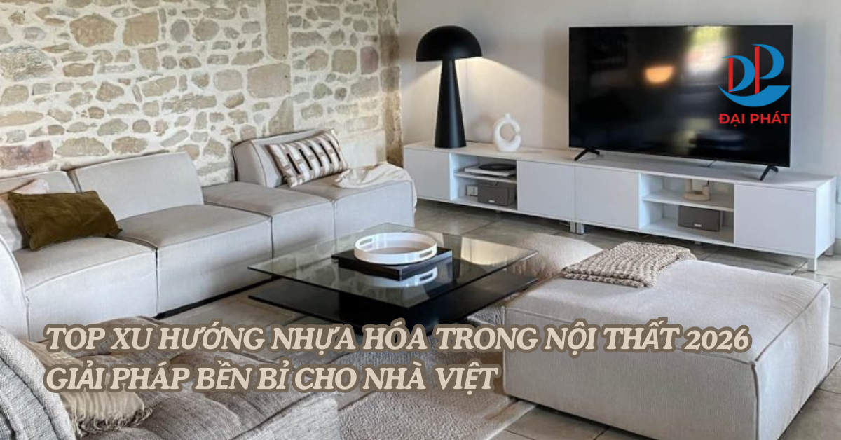 TOP XU HƯỚNG NHỰA HÓA TRONG NỘI THẤT 2026 – GIẢI PHÁP BỀN BỈ CHO NHÀ VIỆT