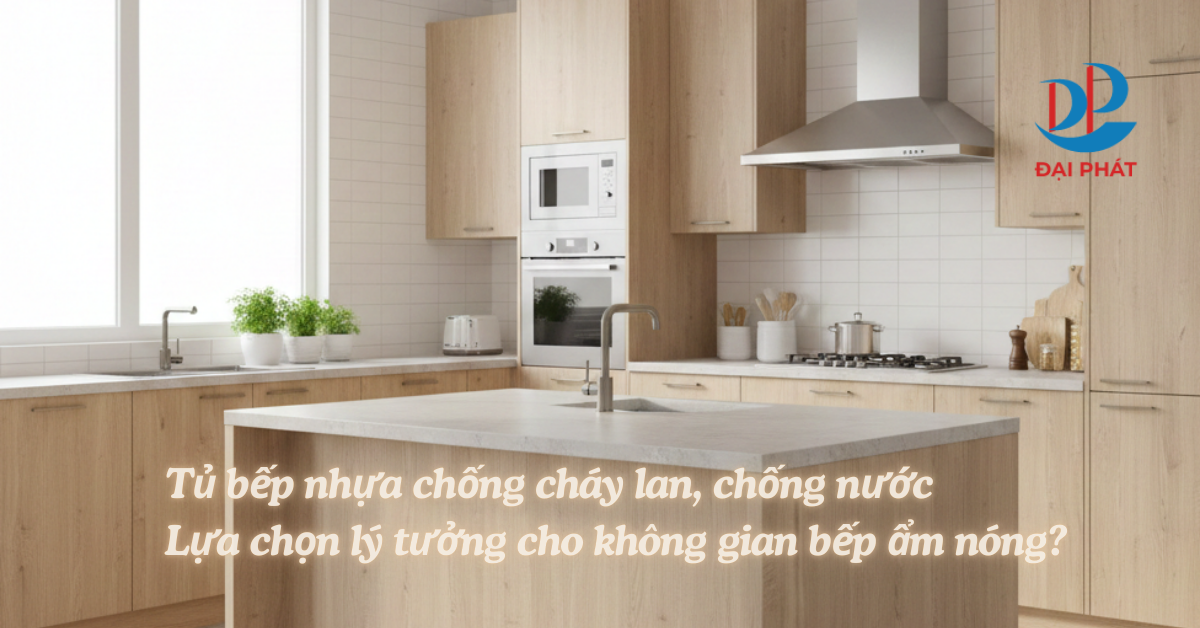 Tủ bếp nhựa chống cháy lan, chống nước 2025