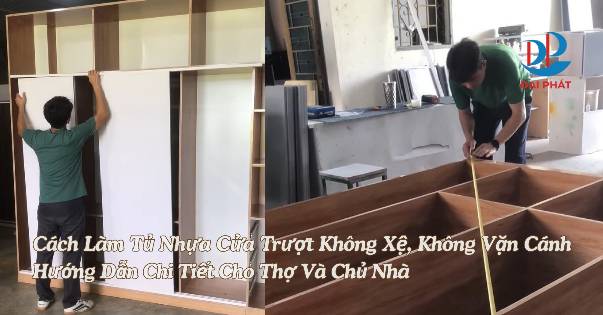 Cách Làm Tủ Nhựa Cửa Trượt Không Xệ, Không Vặn Cánh