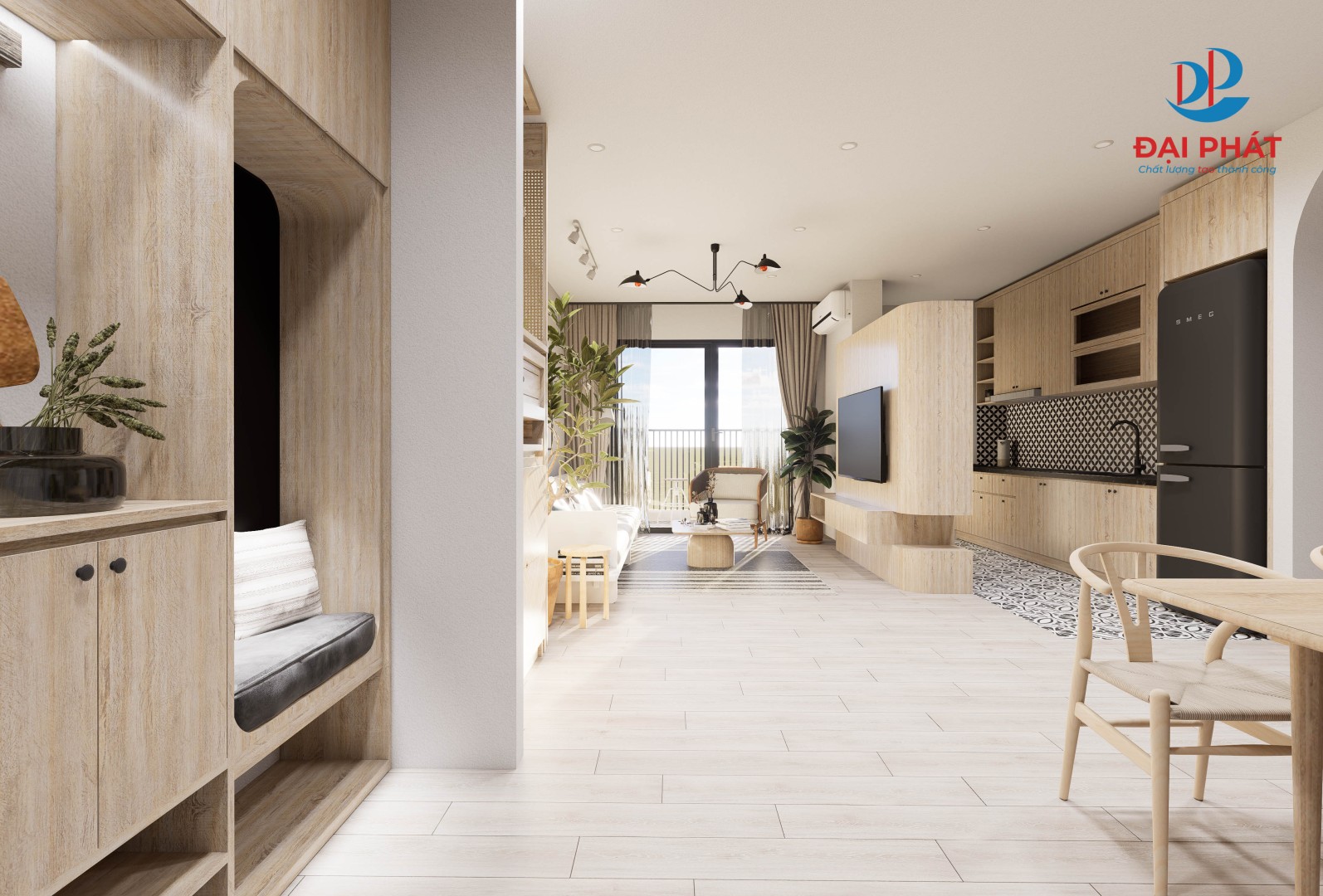 ỨNG DỤNG NỘI THẤT TỪ TẤM NHỰA ZUKOSTAR 15 – VÂN GỖ BẮC ÂU